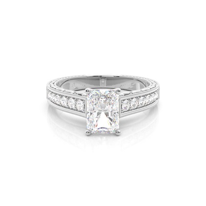 Radiant Vintage Diamond Engagement Rings
