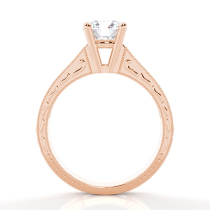 Rose Gold Vintage Diamond Engagement Rings