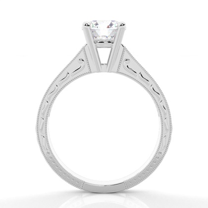 Round Diamond Vintage Diamond Engagement Rings