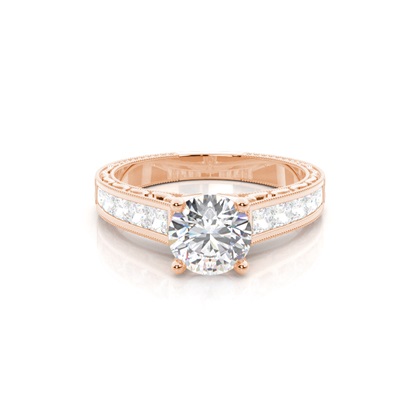 Vintage Rose Gold Diamond Engagement Rings