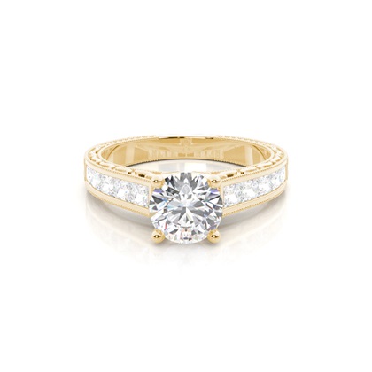 Yellow Gold Vintage Diamond Engagement Rings