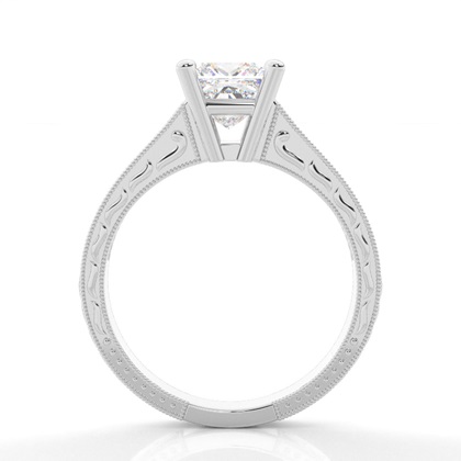 Princess Vintage Diamond Engagement Rings