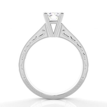 Emerald Vintage Diamond Engagement Rings