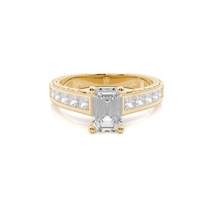Emerald Cut Diamond Engagement Rings