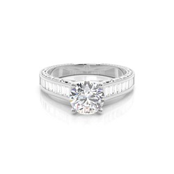 Rose Gold Oval Vintage Diamond Engagement Ring