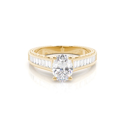 Yellow Gold Vintage Diamond Engagement Rings