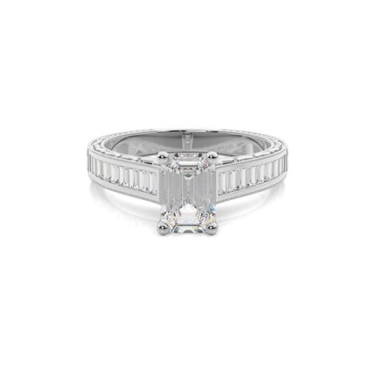 Emerald-Cut Diamond Rings