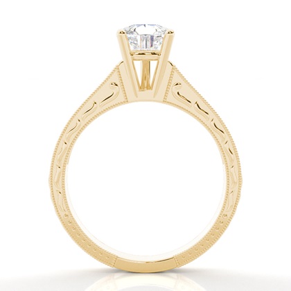 Pear Yellow Gold Diamond Rings