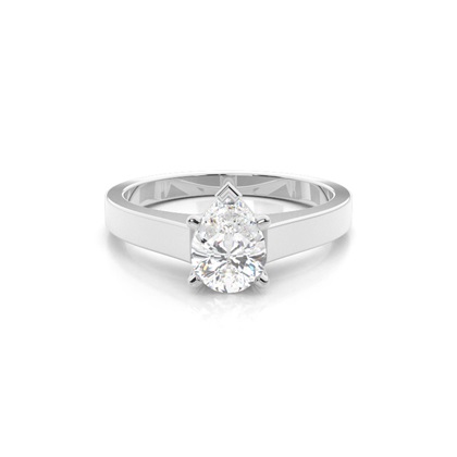 Pear Solitaire Diamond Rings