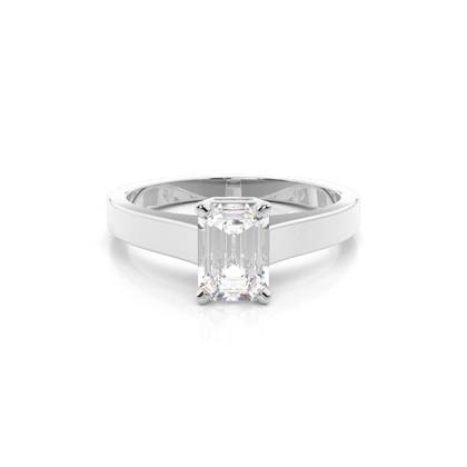 Emerald Solitaire Diamond Rings