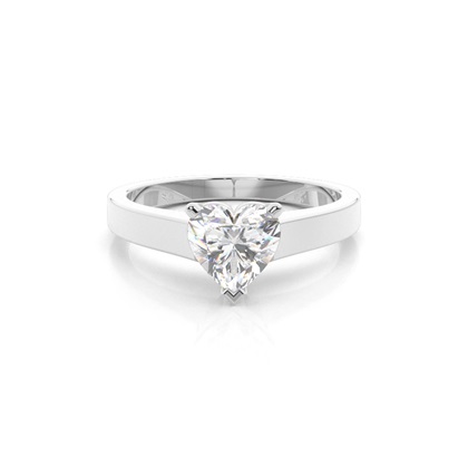Heart Solitaire Diamond Engagement Rings