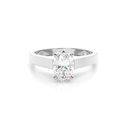 Oval Solitaire Diamond Rings