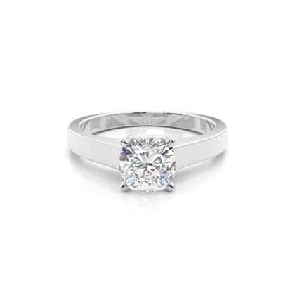 Cushion Solitaire Diamond Rings