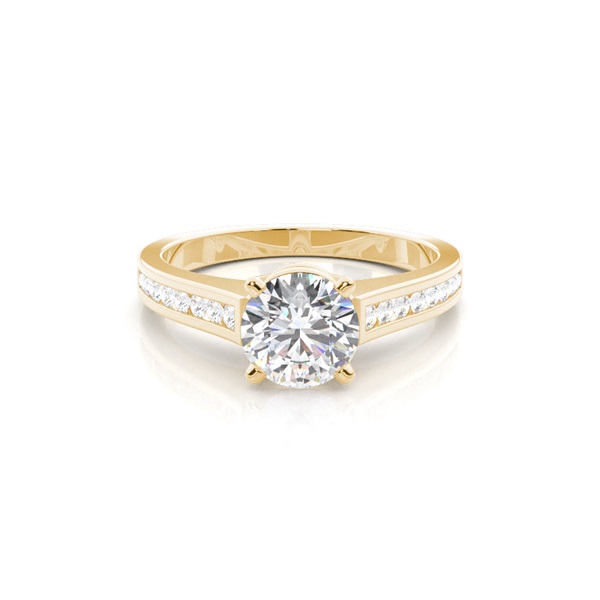 4 Prong Setting Medium Side Stone Engagement Ring