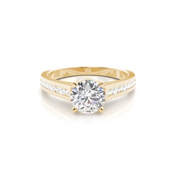 4 Prong Setting Medium Side Stone Engagement Ring