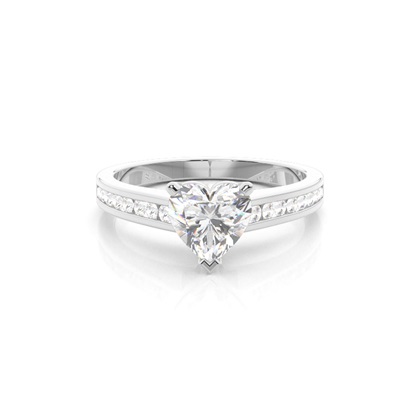 Heart Side Stone Diamond Rings