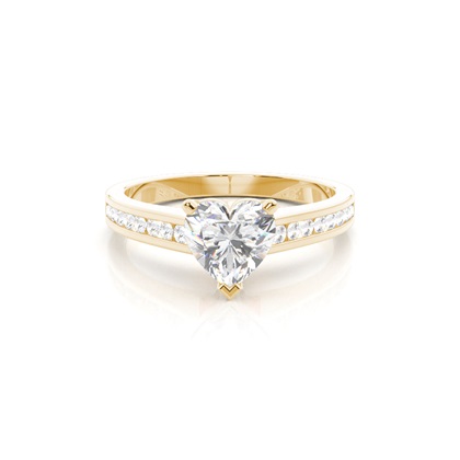 Yellow Gold Side Stone Diamond Rings