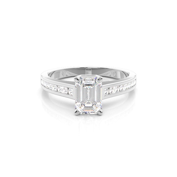 4 Prong Setting Medium Side Stone Engagement Ring