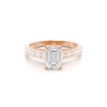 Rose Gold Side Stone Diamond Rings