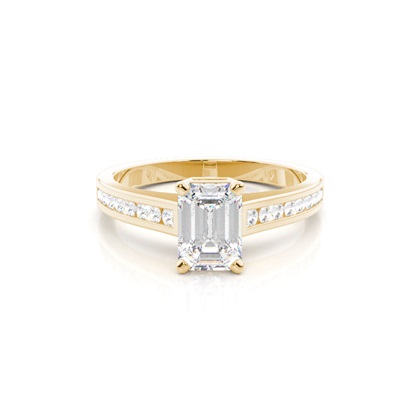 Yellow Gold Side Stone Diamond Rings