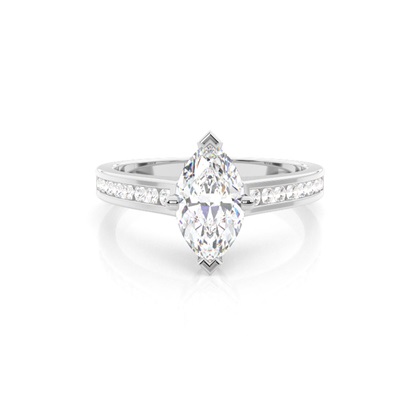Marquise Side Stone Diamond Rings