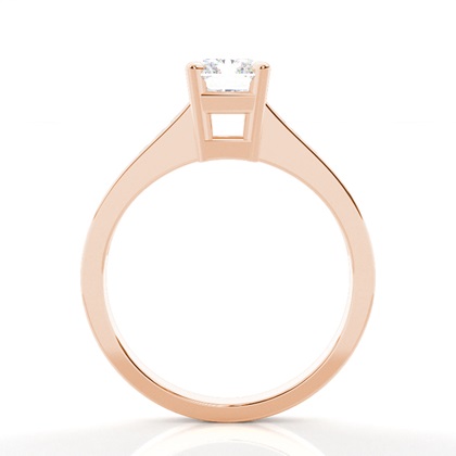 Radiant Rose Gold Side Stone Diamond Rings