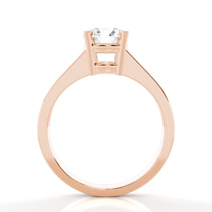 Rose Gold Side Stone Diamond Rings