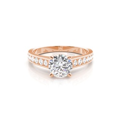 4 Prong Setting Medium Side Stone Engagement Ring