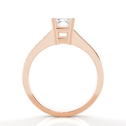 Rose Gold Side Stone Diamond Rings