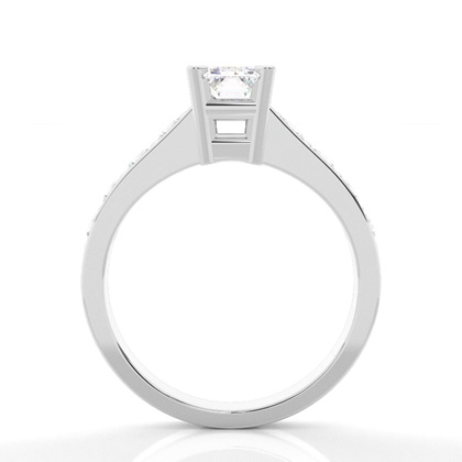 Emerald Side Stone Diamond Rings