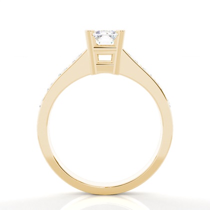 Yellow Gold Side Stone Diamond Rings