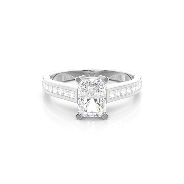4 Prong Setting Medium Side Stone Engagement Ring