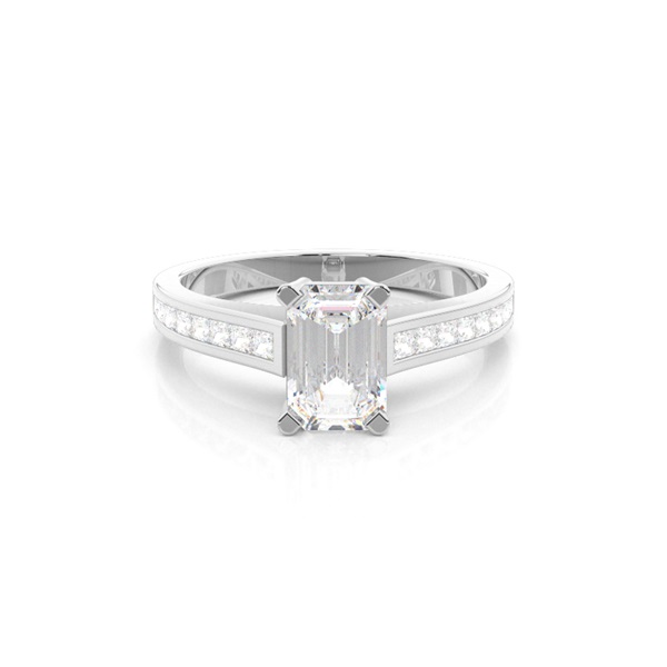 4 Prong Setting Medium Side Stone Engagement Ring
