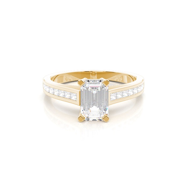 4 Prong Setting Medium Side Stone Engagement Ring