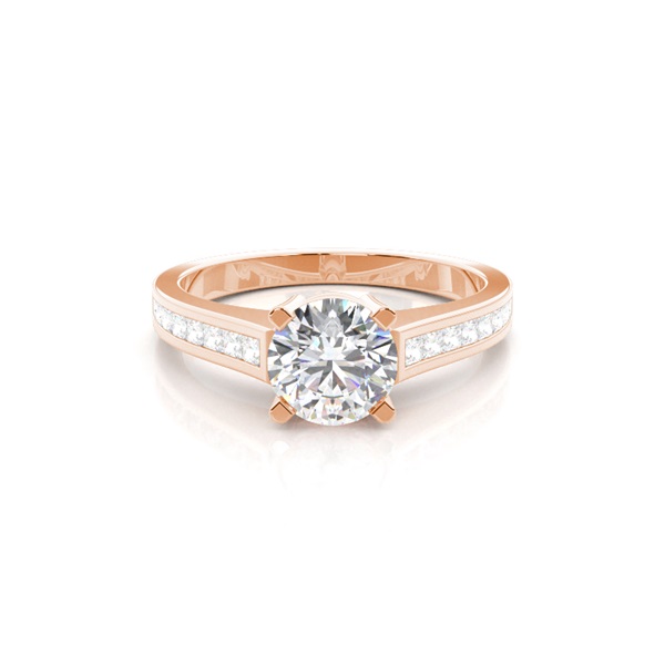 4 Prong Setting Medium Side Stone Engagement Ring
