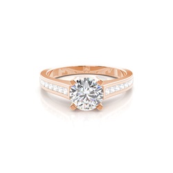 4 Prong Setting Medium Side Stone Engagement Ring