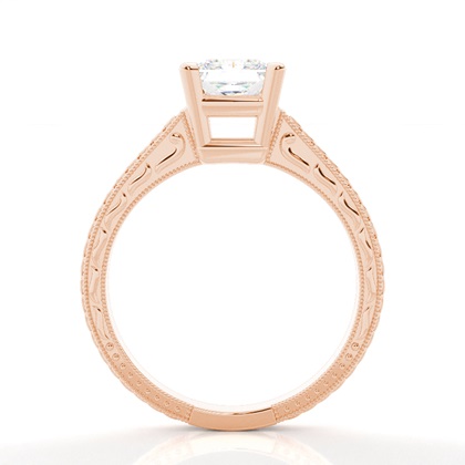 4.00 Carat Rose Gold Solitaire Engagement Rings
