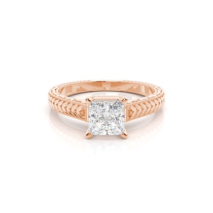 Princess Vintage Diamond Engagement Rings