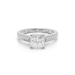 Rose Gold Round Vintage Diamond Engagement Ring