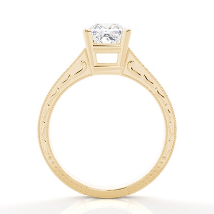 1.00 Carat Yellow Gold Side Stone Engagement Rings