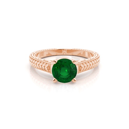 Round Rose Gold Diamond Engagement Rings Gemstones