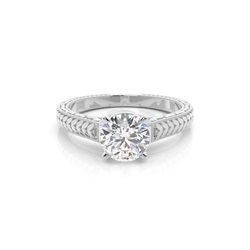 Rose Gold Round Vintage Diamond Engagement Ring