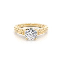 Rose Gold Round Vintage Diamond Engagement Ring