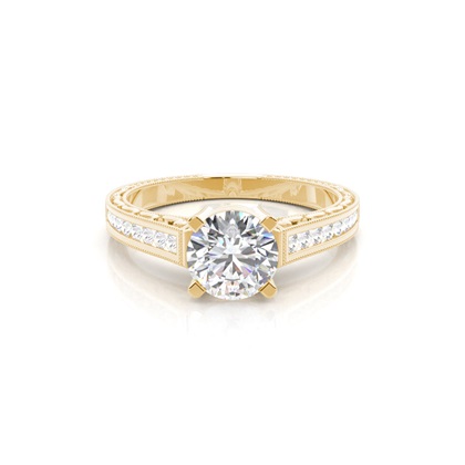 Round Diamond Vintage Diamond Engagement Rings