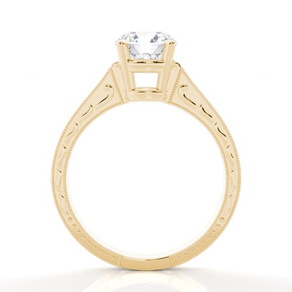 Yellow Gold Side Stone Diamond Rings