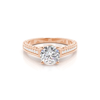 Vintage Rose Gold Diamond Engagement Rings