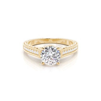Yellow Gold Vintage Diamond Engagement Rings