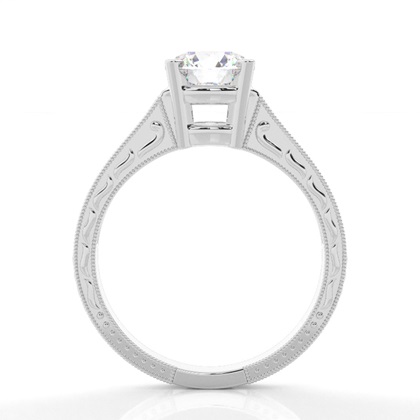 White Gold Pear Vintage Diamond Engagement Ring