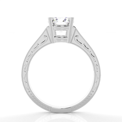 Round Diamond Vintage Diamond Engagement Rings