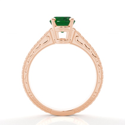 Medium Smaragd Verlobungsring In Einer Krappenfassung